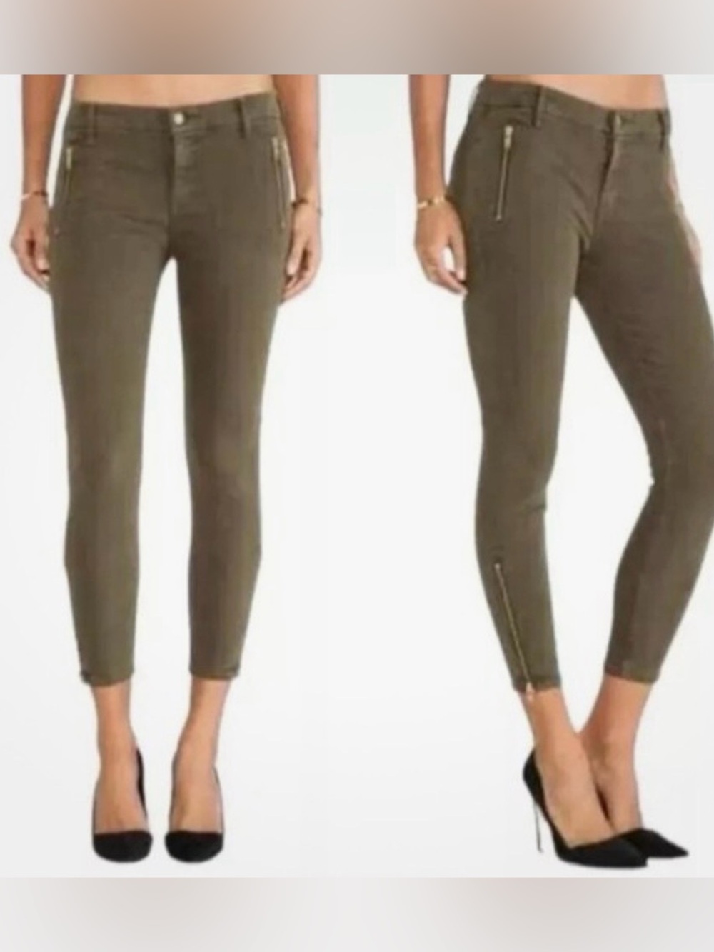 MOTHER The Muse Ankle Crop Jean in Blowout Army Green Size 27